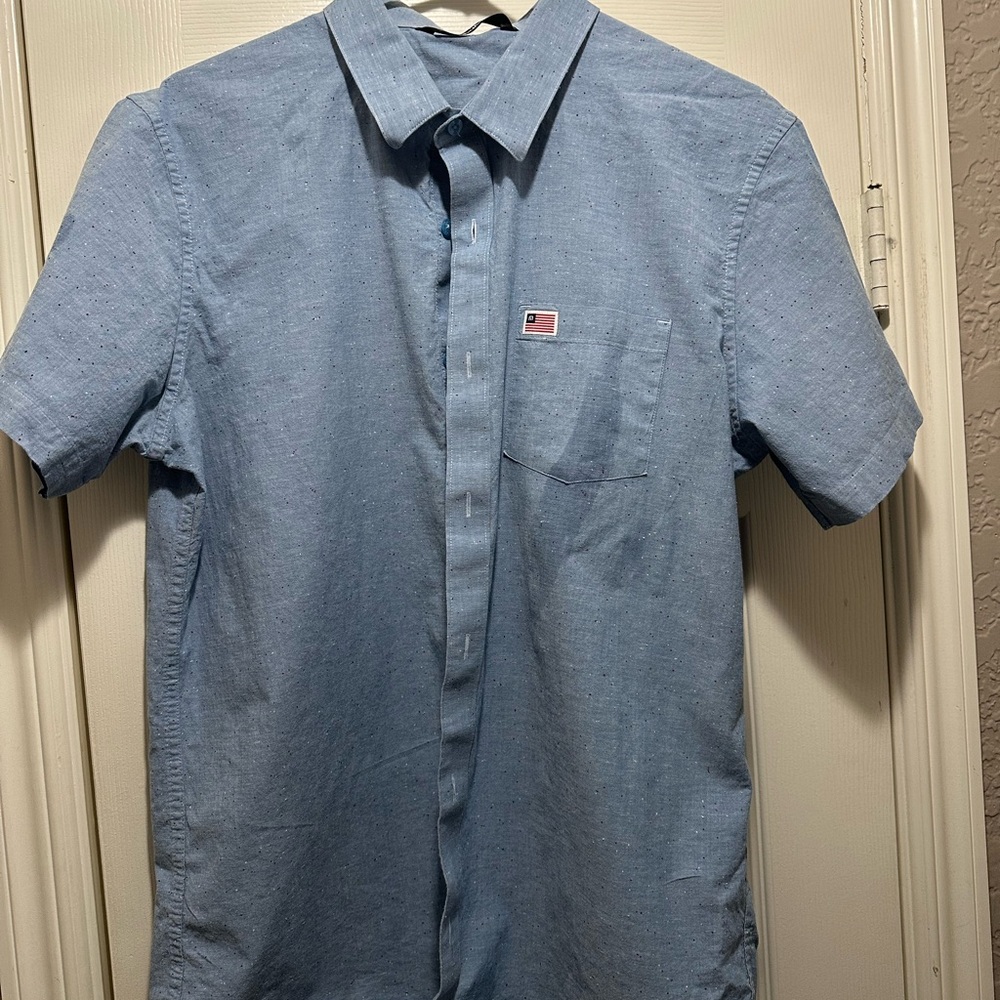 Travis Matthews Eagle Pride Patriot Short Sleeve Button Up Shirt